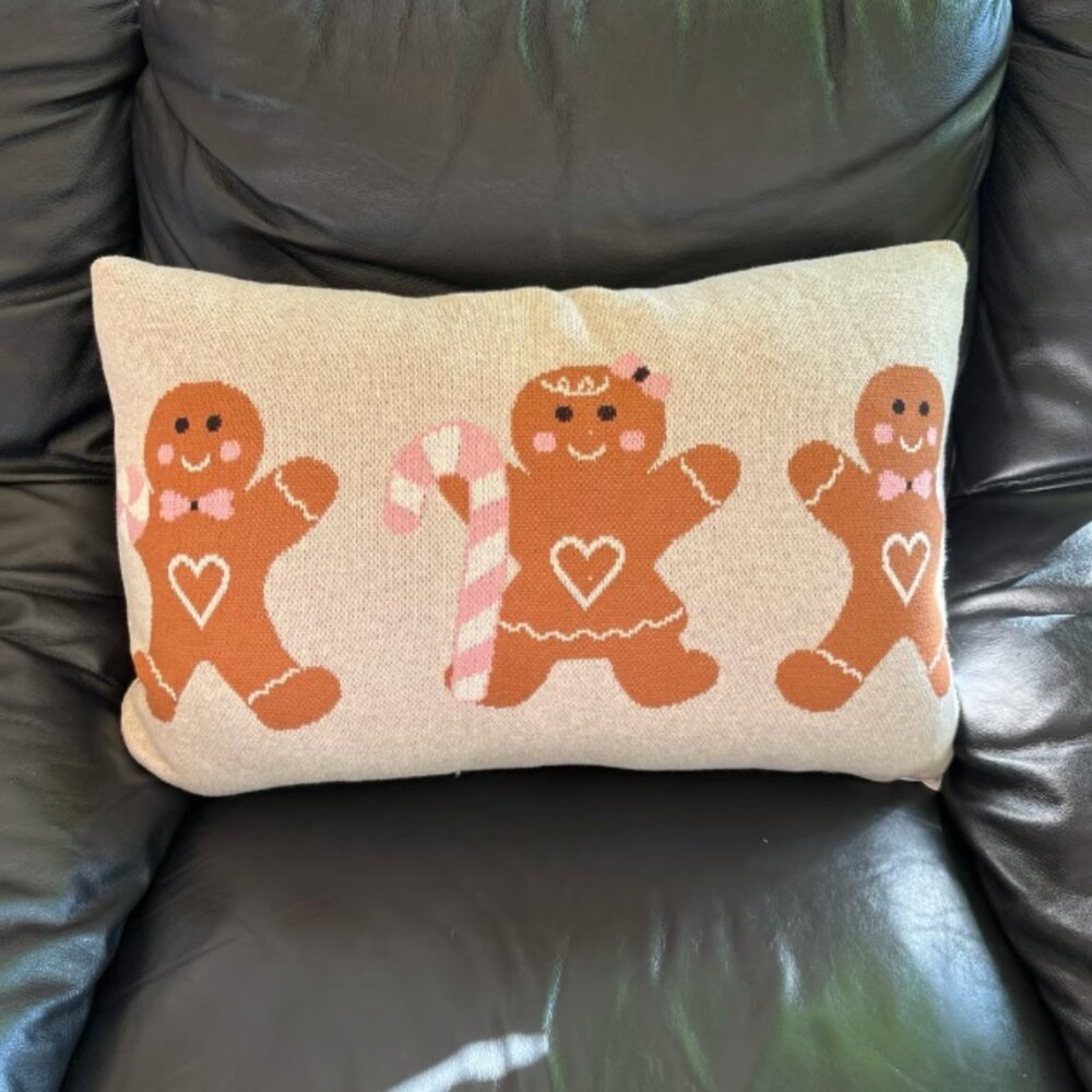 cupcakes and cashmere gingerbread christmas winter pillow
